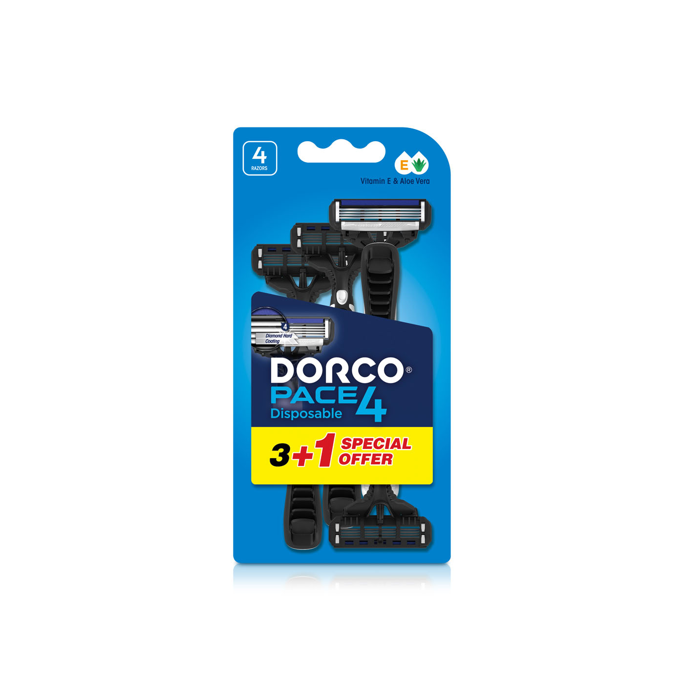 Dorco Pace 4 Men Disposable Razor 3+1