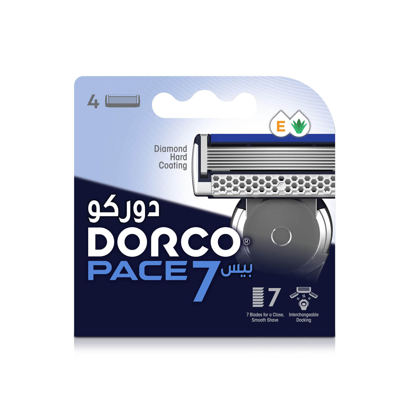Dorco Pace 7 Men Razor Blade Cartridges 4 Pack