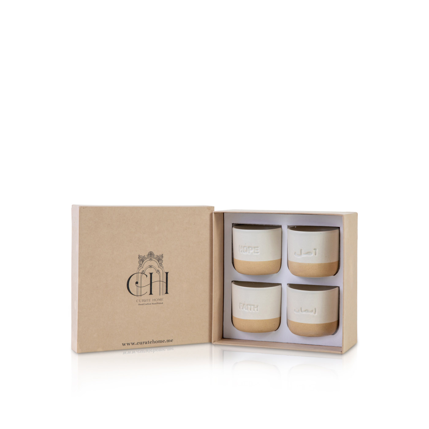 Curate Home Hope and Faith Cups 175ml x 4