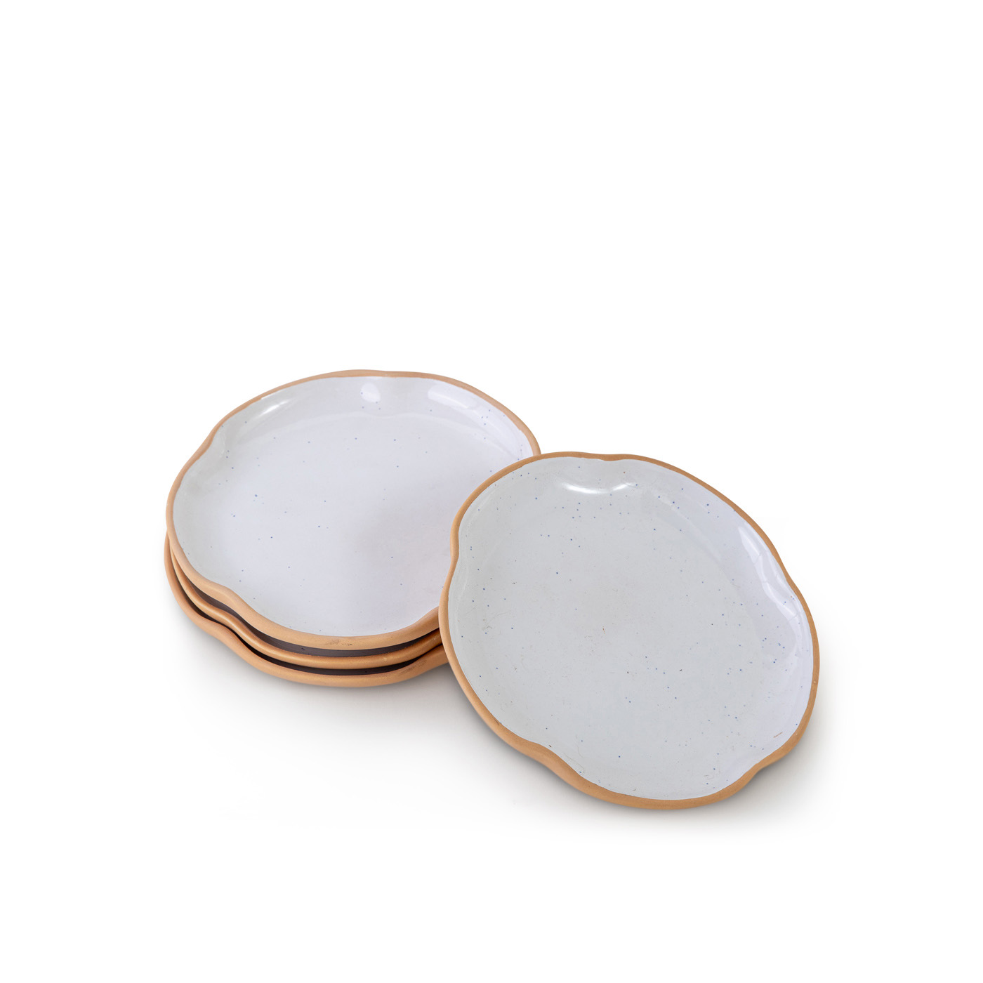 Curate Home 8inches White Sky Side Plates x 4