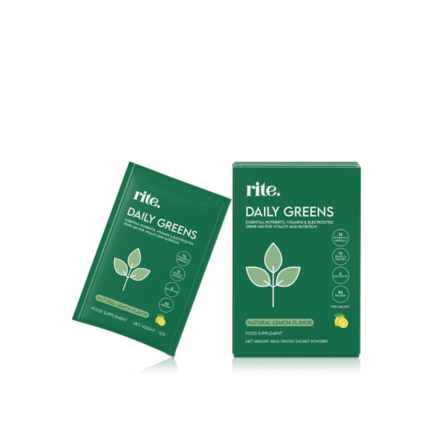 Rite Daily Greens Drink Mix 15 Sachets
