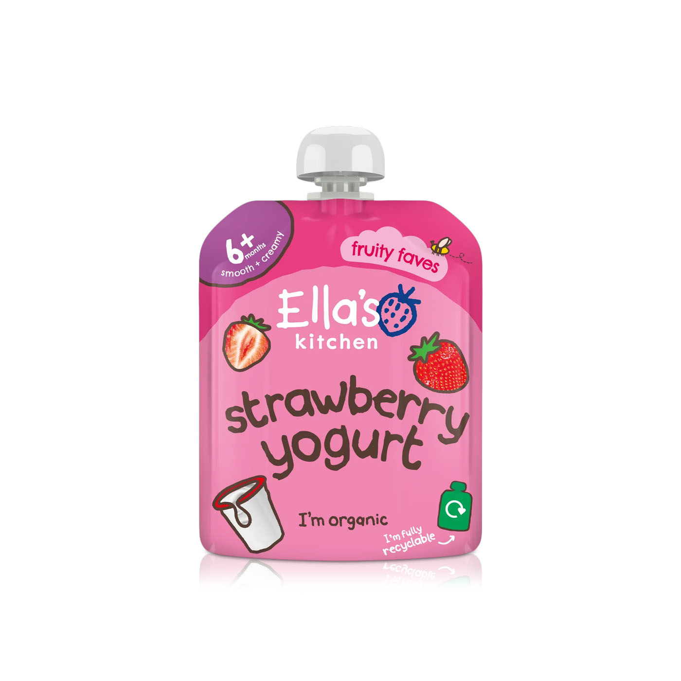 Ella's Kitchen Organic Greek Style Strawberry Yoghurt 6+months 90g