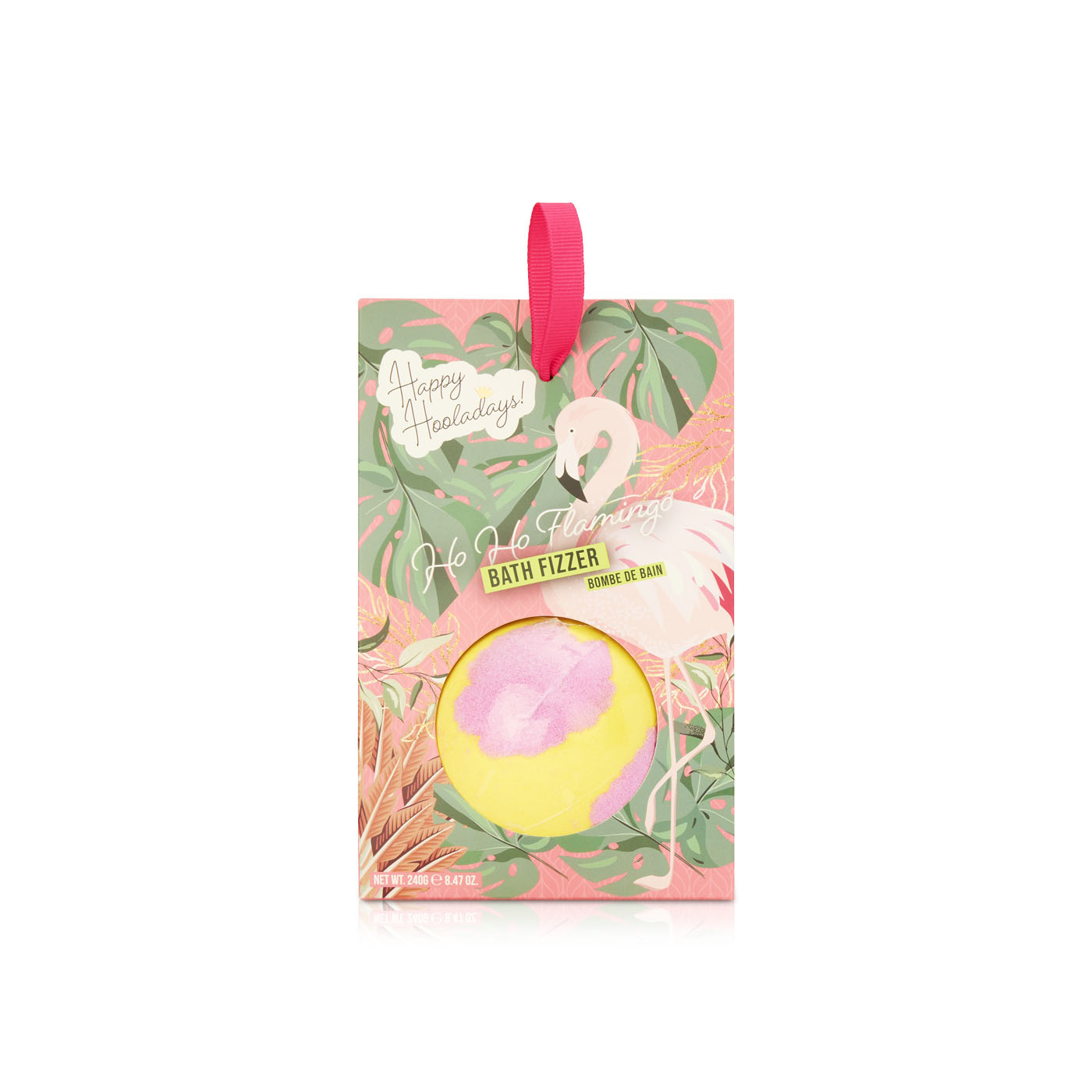 Happy Hoola Ho Ho Flamingo Bath Fizzer 240g