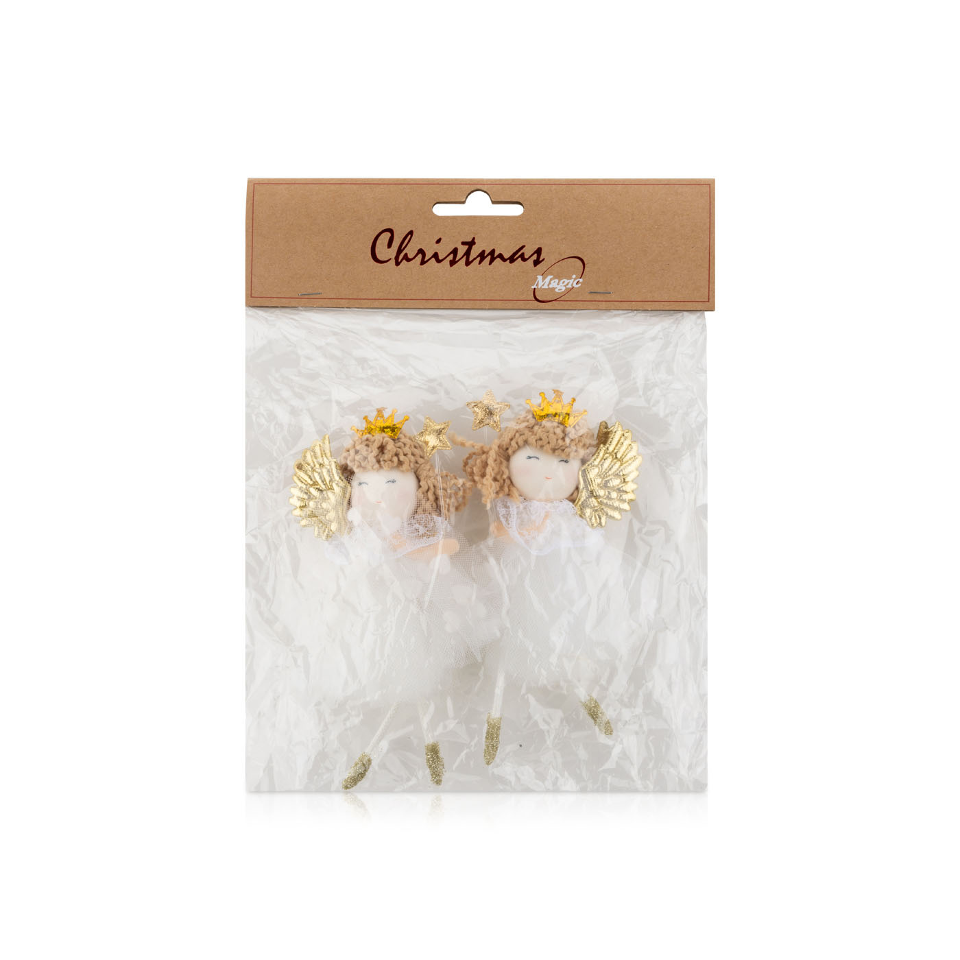 Party Magic Hanging Angels Christmas Decorations 2 Pack