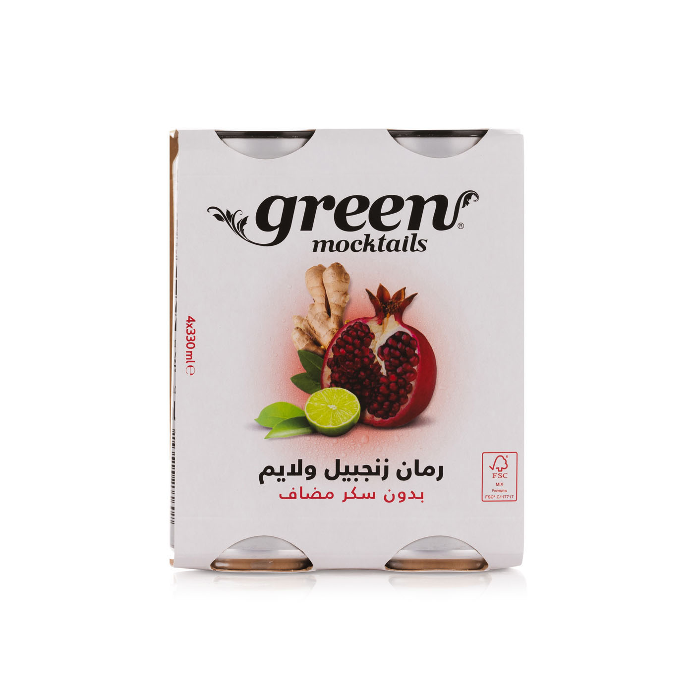 Green Cola Pomegranate Ginger and Lime Mocktail 330ml 6 Pack