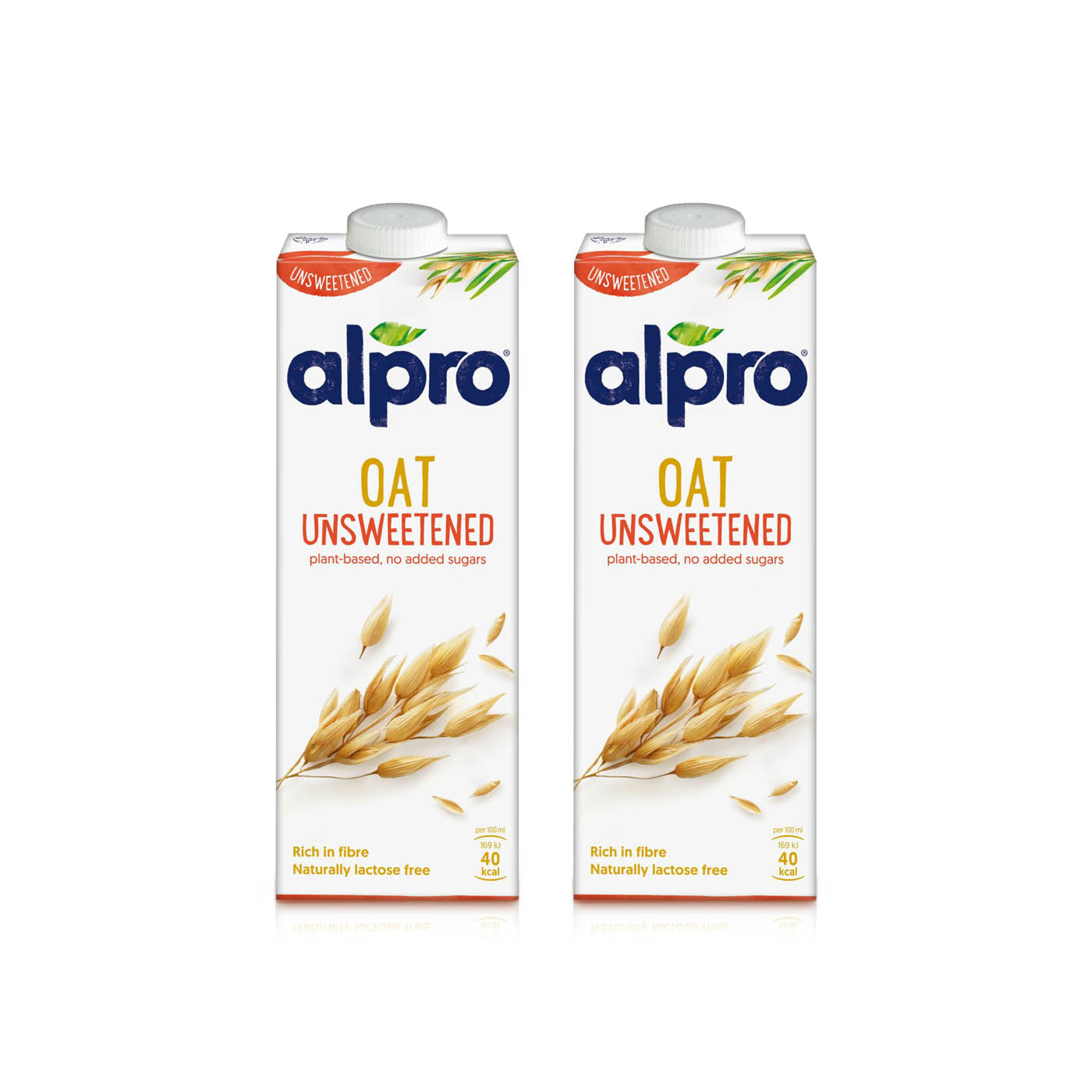 Alpro Unsweetened Oat Milk 1 litre x 2