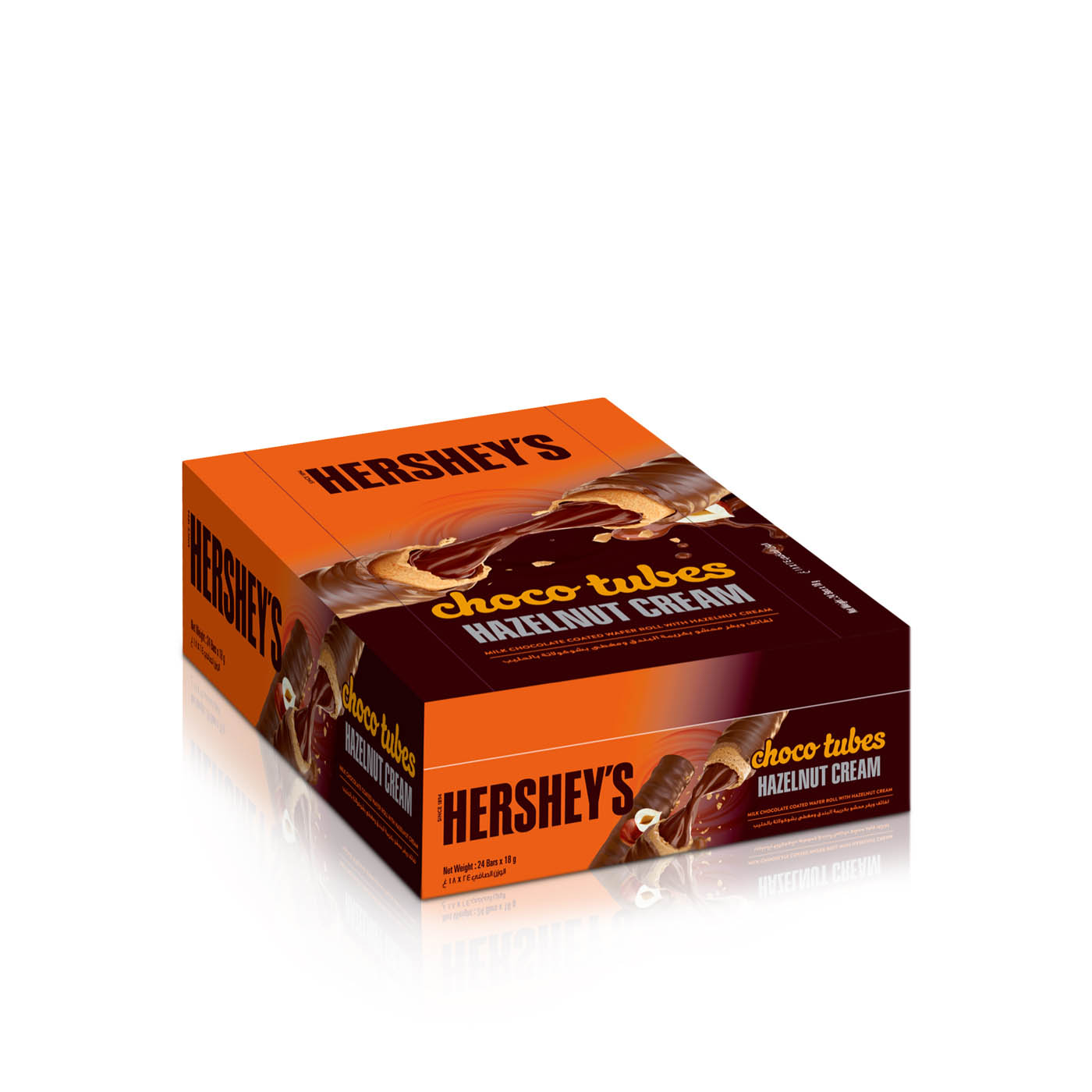 Hershey's Hazelnut Cream Choco Tubes Wafer Roll 24 x 18g
