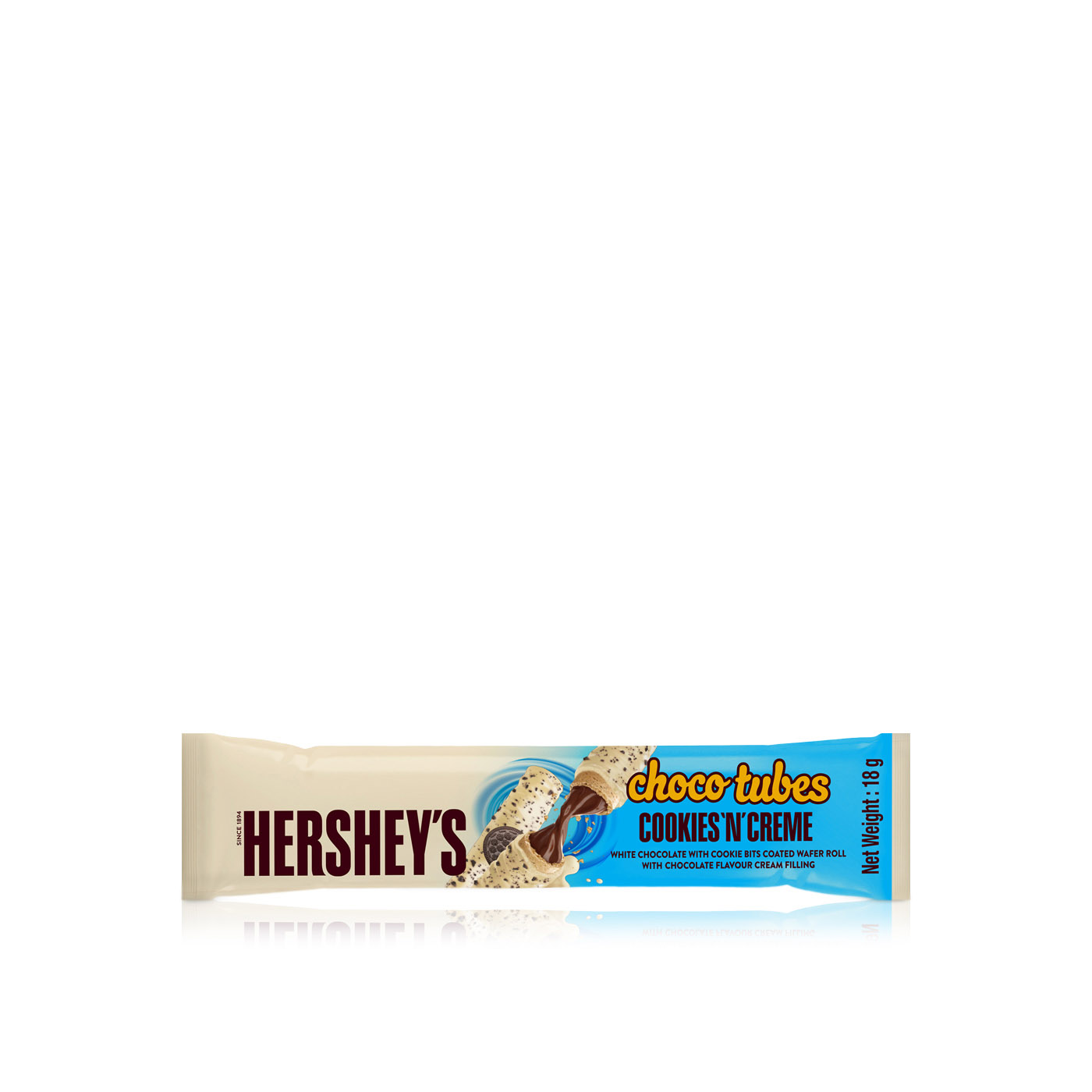 Hershey's Choco Rolls Cookies and Cream Tubes 18g