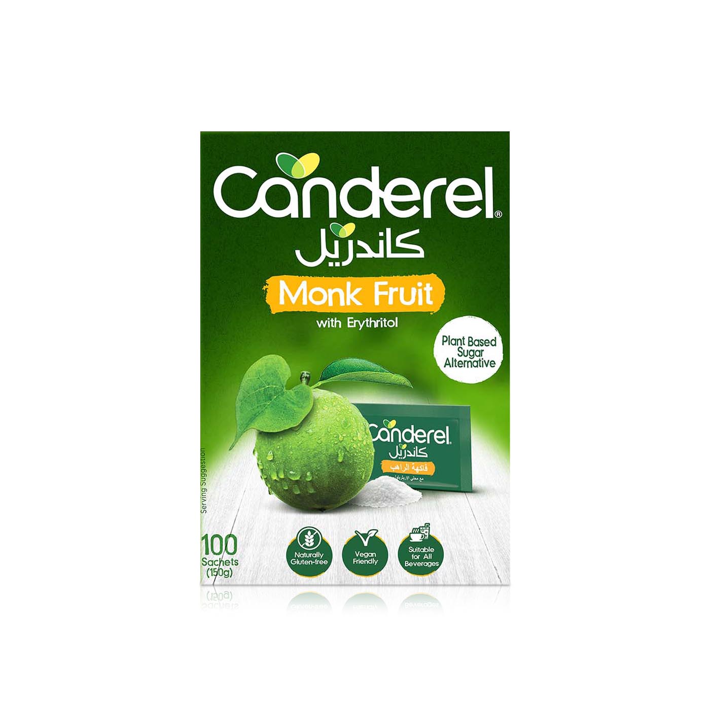 Canderel Monk Fruit Plant-Based Sugar Alternative 150g x 100