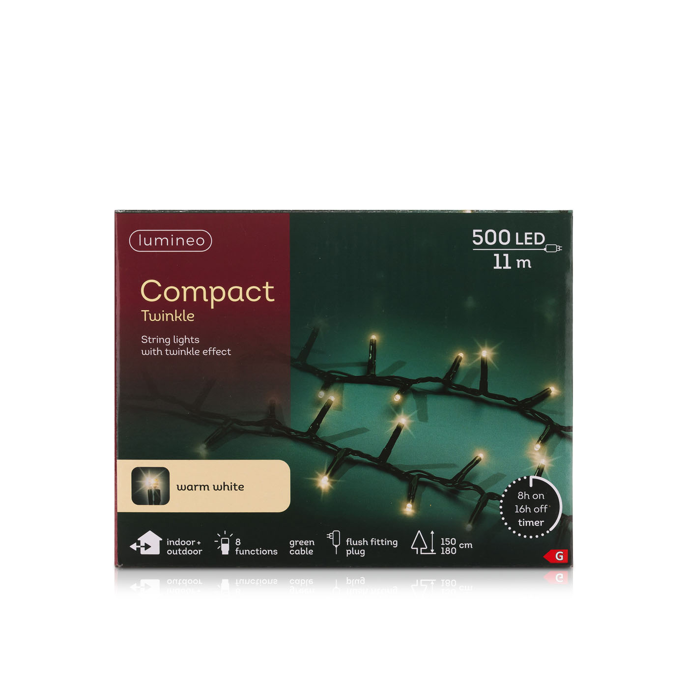 Kaemingk Lumineo Classic Warm White Twinkle Lights 500 LED Lights 11m