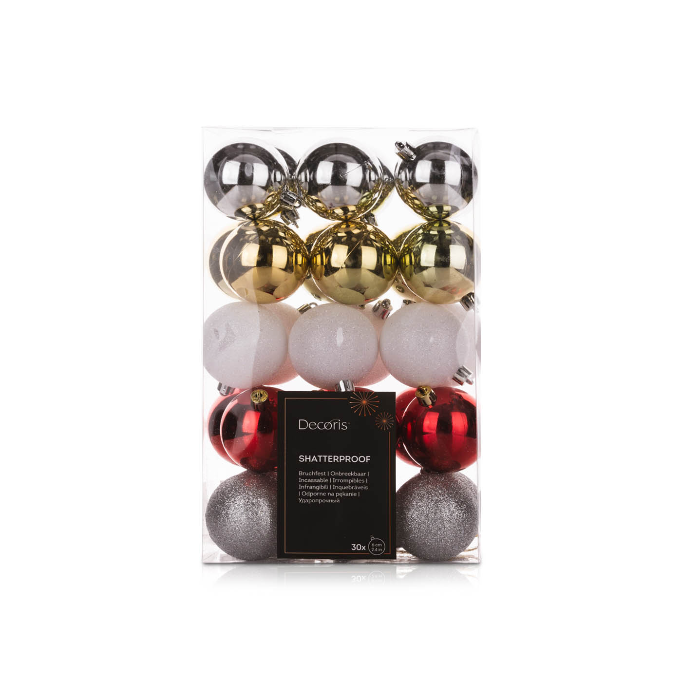 Kaemingk 30 Shatterproof Colour Baubles