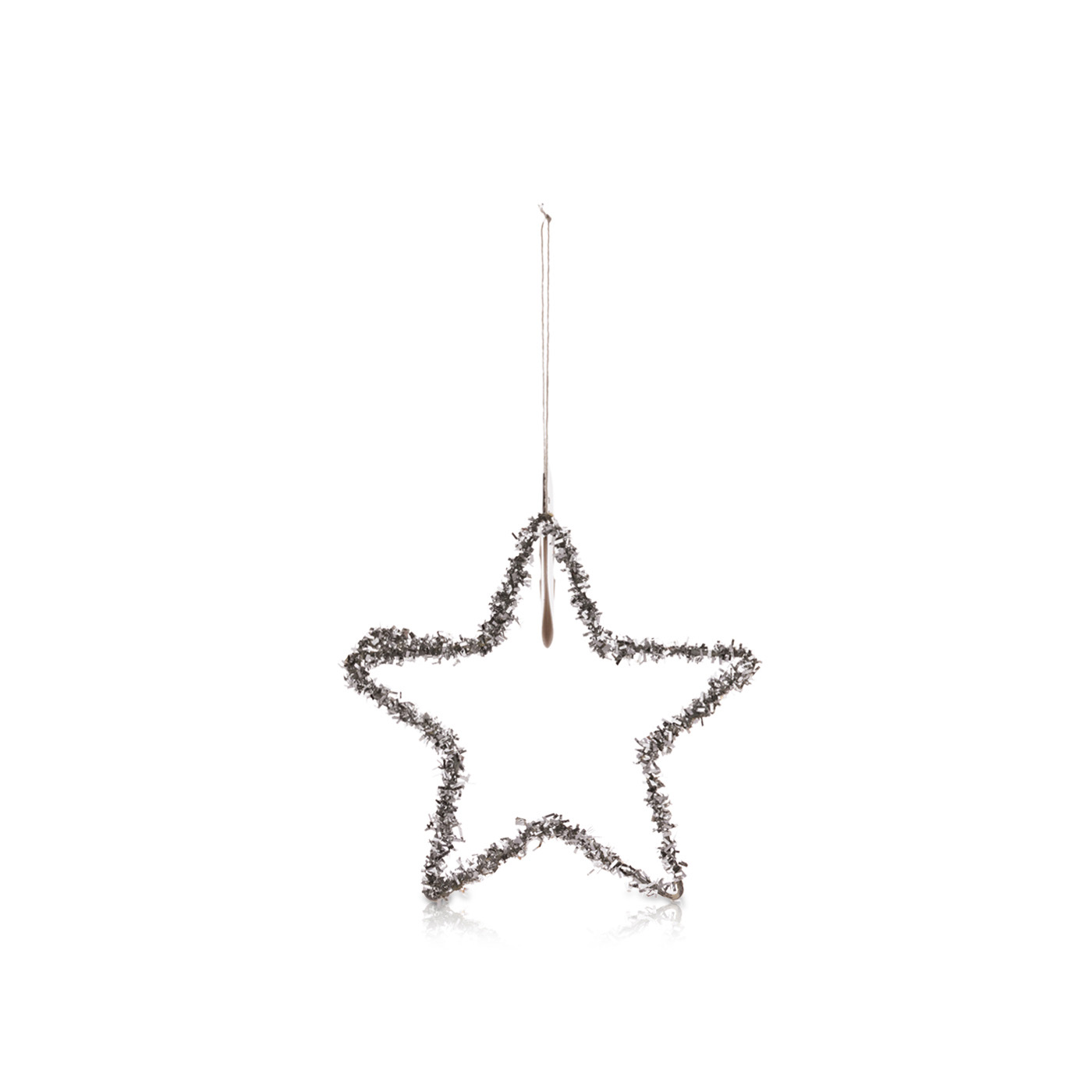 Kaemingk Hanging Silver Star Decoration