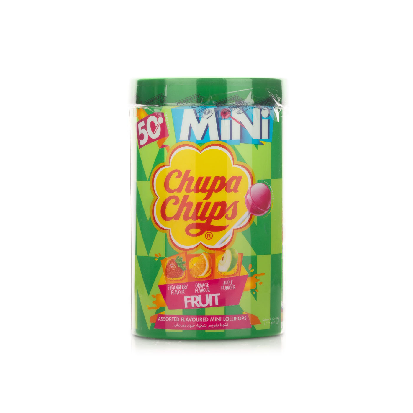 Chupa Chups Mini Fruit Lollipop Tub 300g
