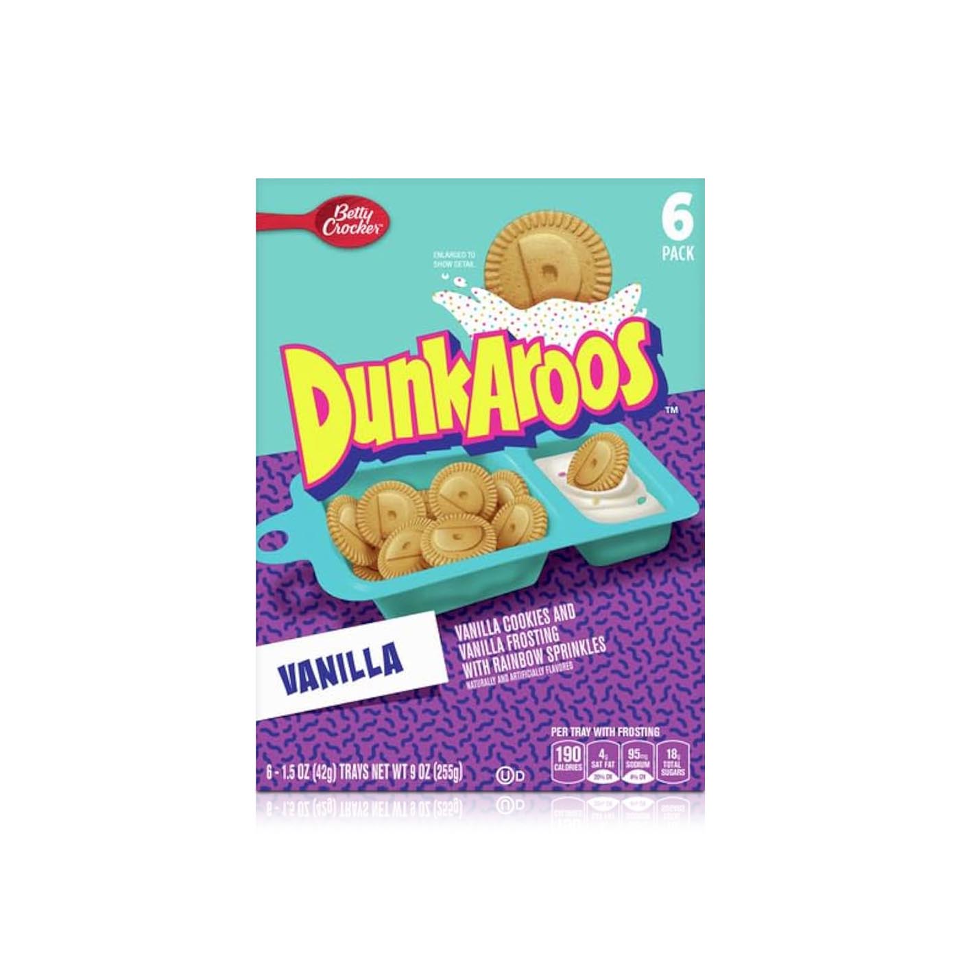 Betty Crocker Dunkaroos Vanilla Cookies and Frosting with Rainbow Sprinkles 42g