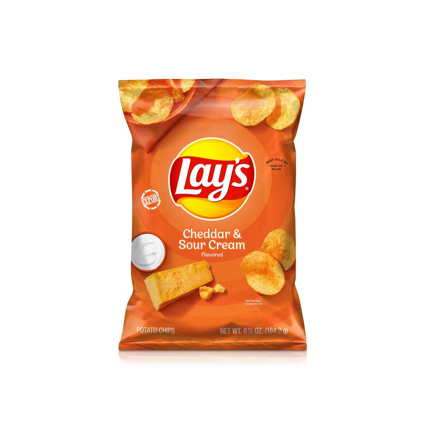 Lay's Cheddar & Sour Cream Potato Chips 184g