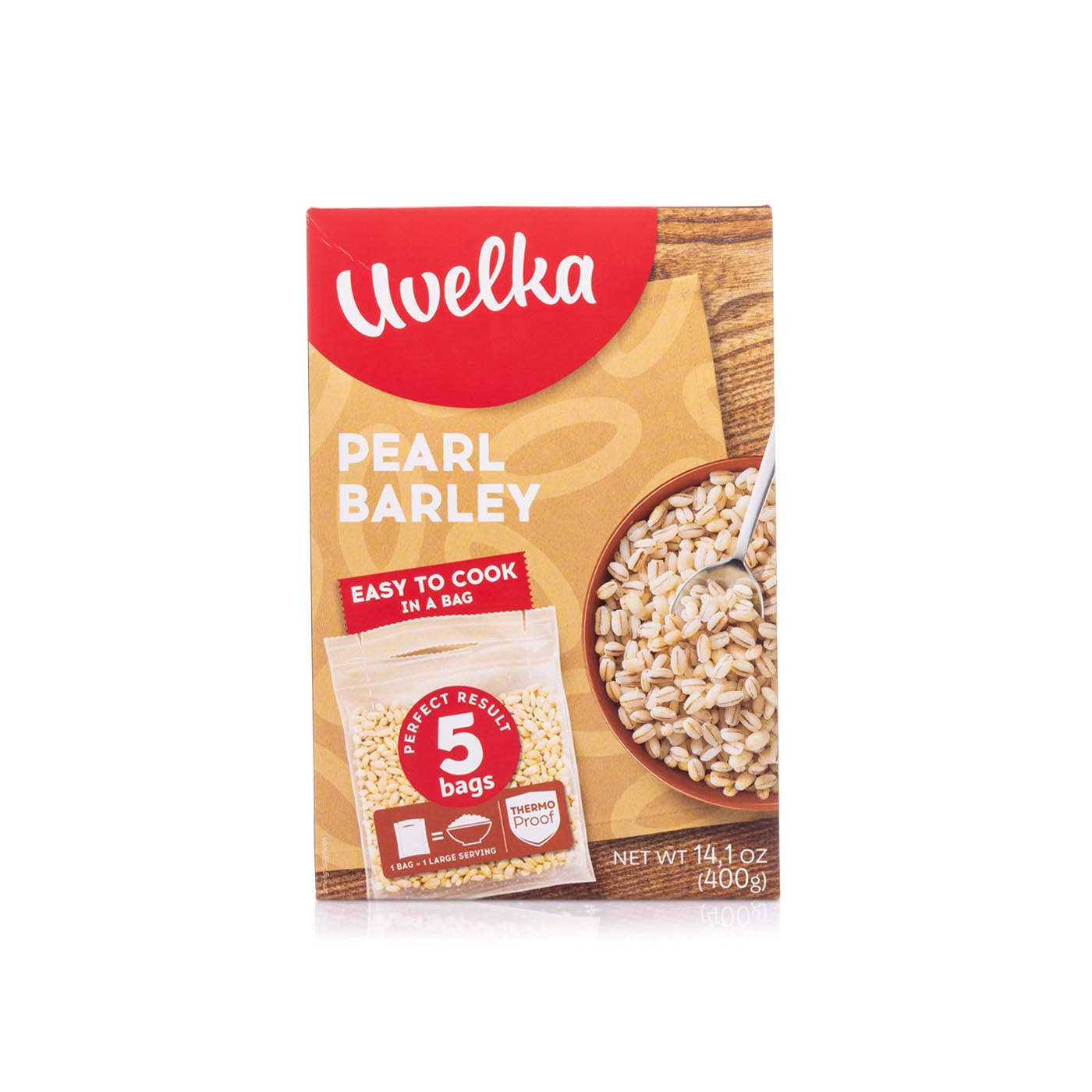 Uvelka Boil in the Bag Pearl Barley 80g x 5