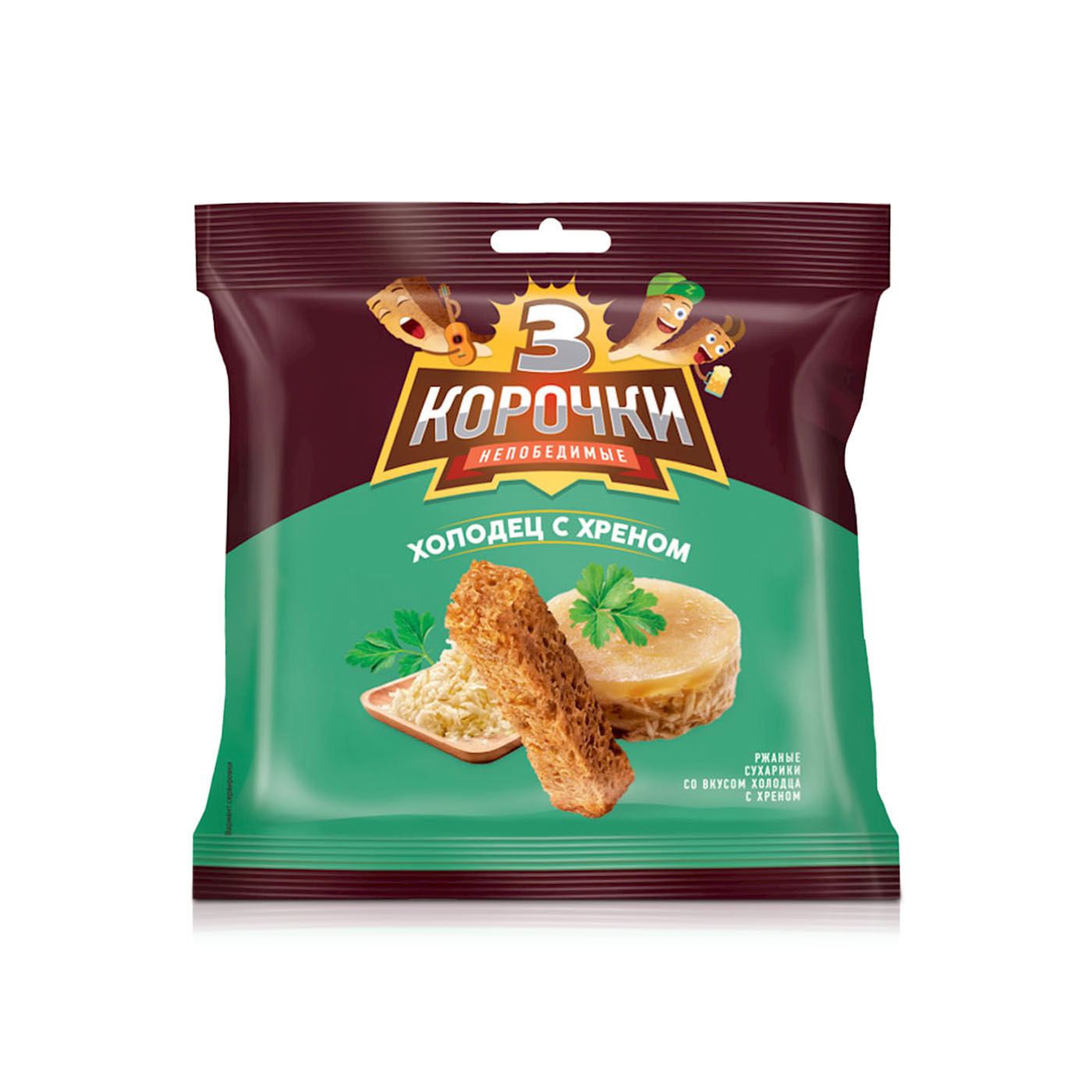 Korochki Rye Croutons Aspic & Horseradish 100g