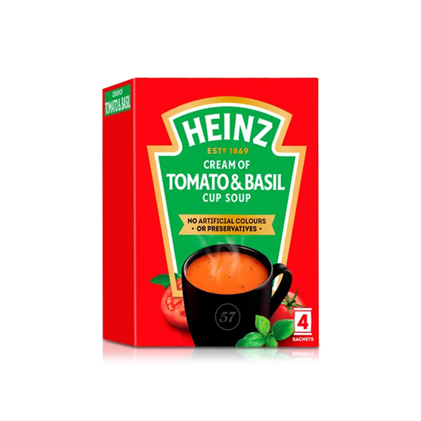 Heinz Cream of Tomato & Basil Cup Soup 22g x 4