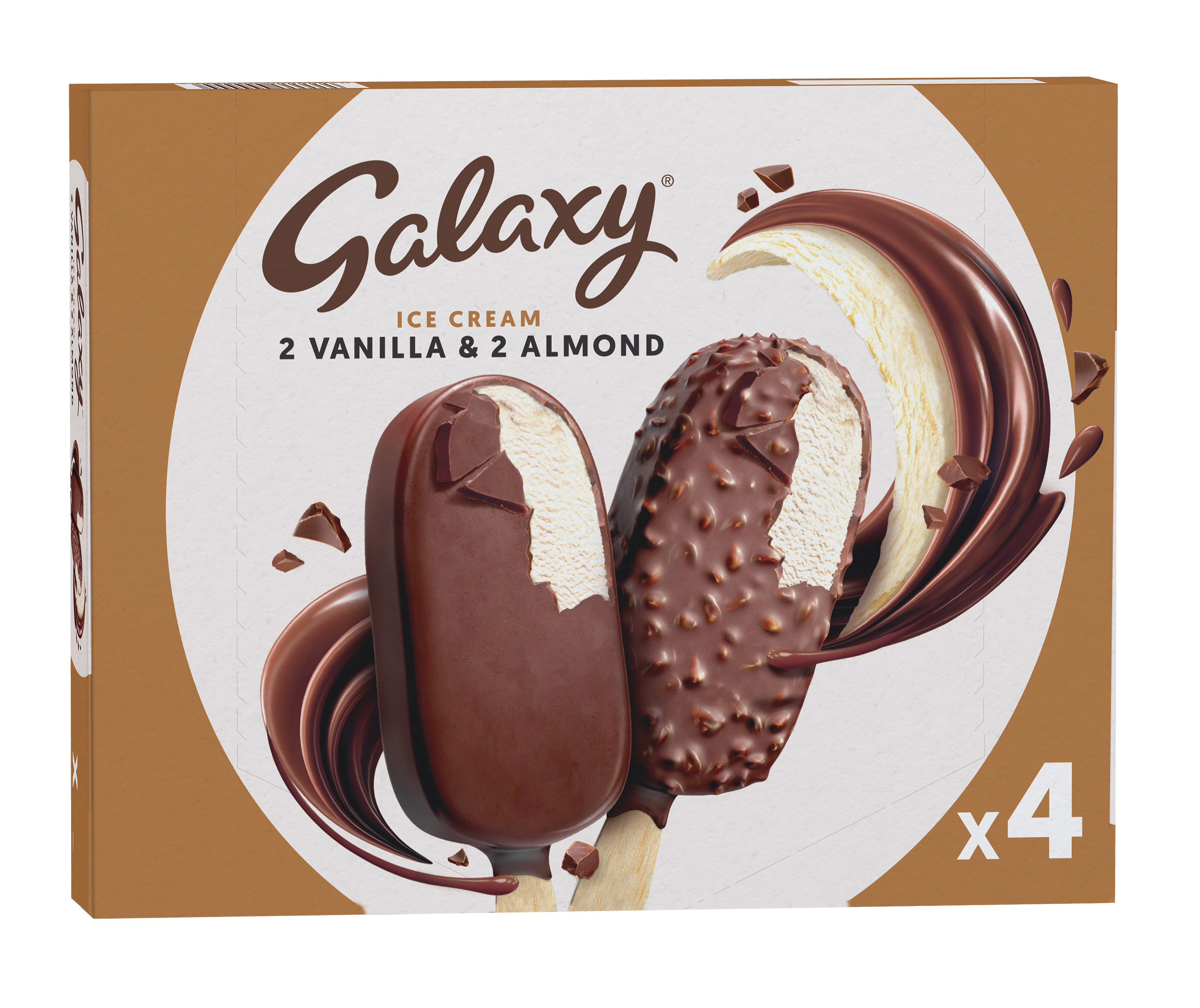 Galaxy Almond Vanilla Ice Creams x 4 232g
