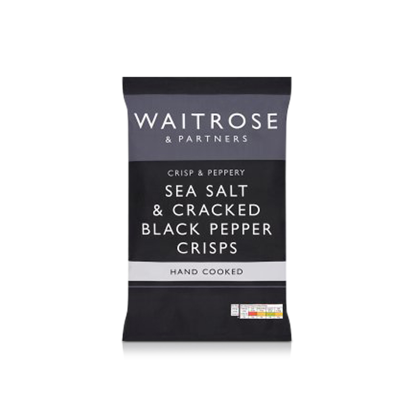 Waitrose Sea Salt & Cracked Black Pepper Crisps 150g - Spinneys UAE