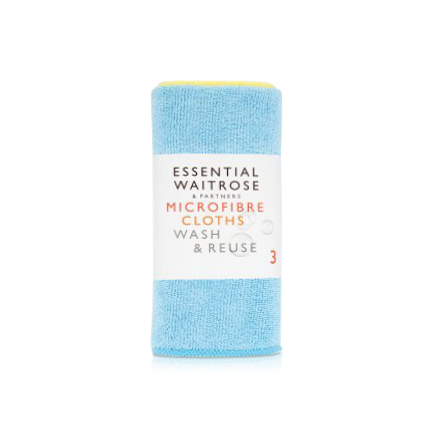 Waitrose Essential Microfibre Cloths 3s