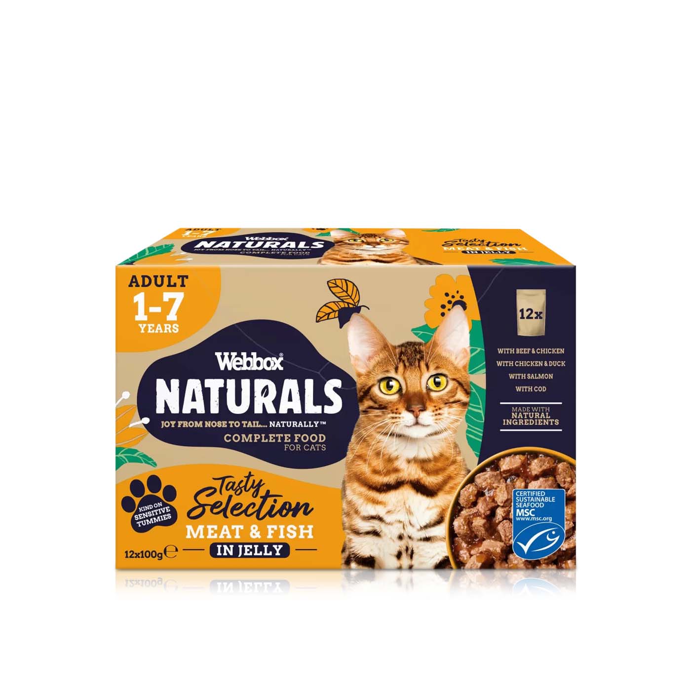 Webbox Premium Natural Fish & Meat in Jelly 12 x 100g