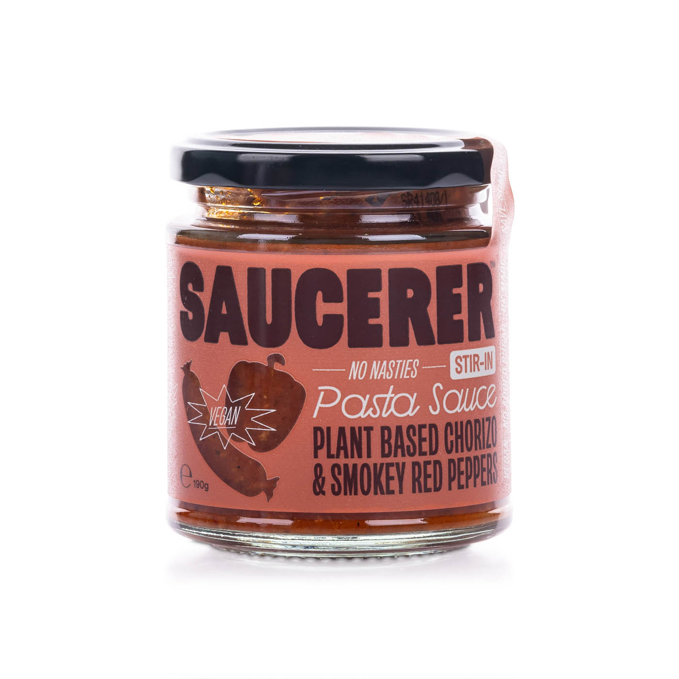 Saucerer Plant Based Chorizo and Smokey Red Peppers Pasta Sauce 190g