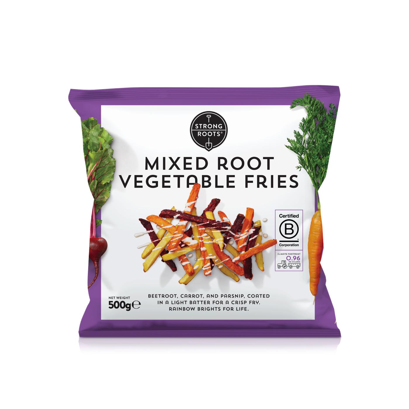 Strong Roots Frozen Mixed Root Vegetable Fries 500G
