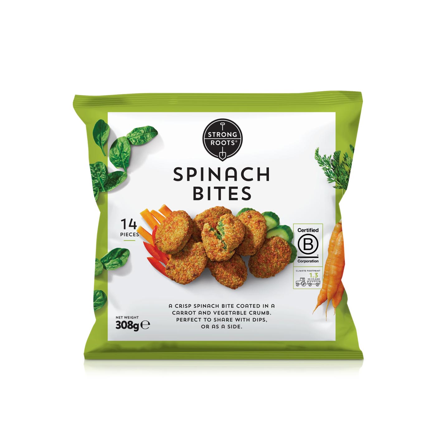 Strong Roots Frozen Spinach Bites 308G