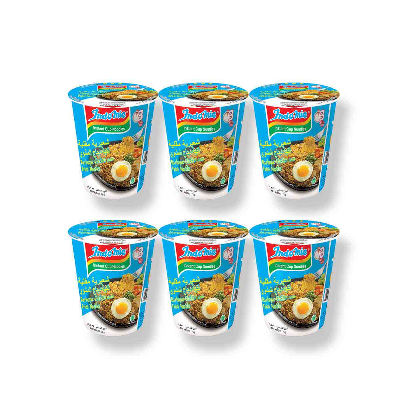Indomie BBQ Chicken Cup Noodles 6 x 75g