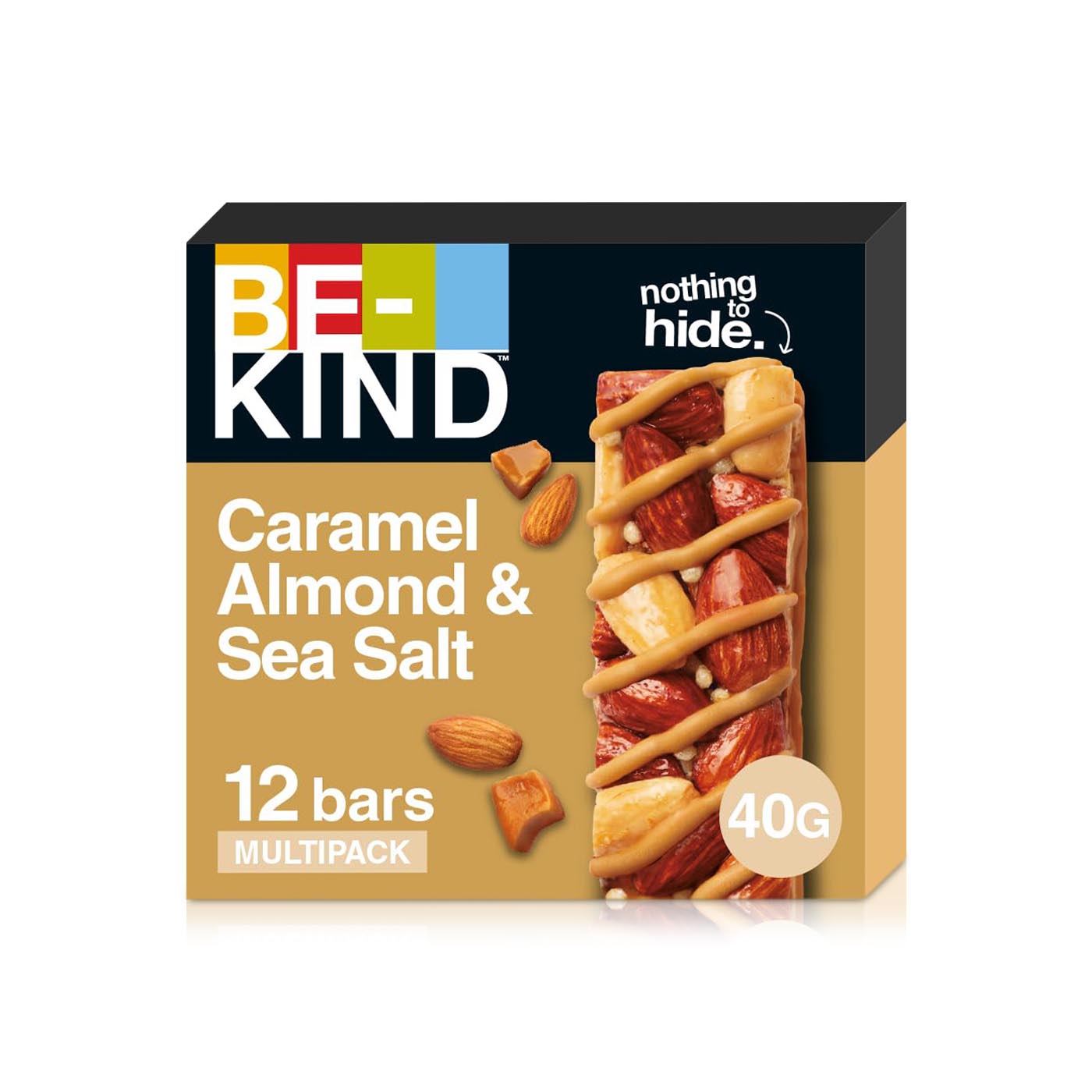 Be Kind Caramel Almond & Sea Salt Bar 40g x 12