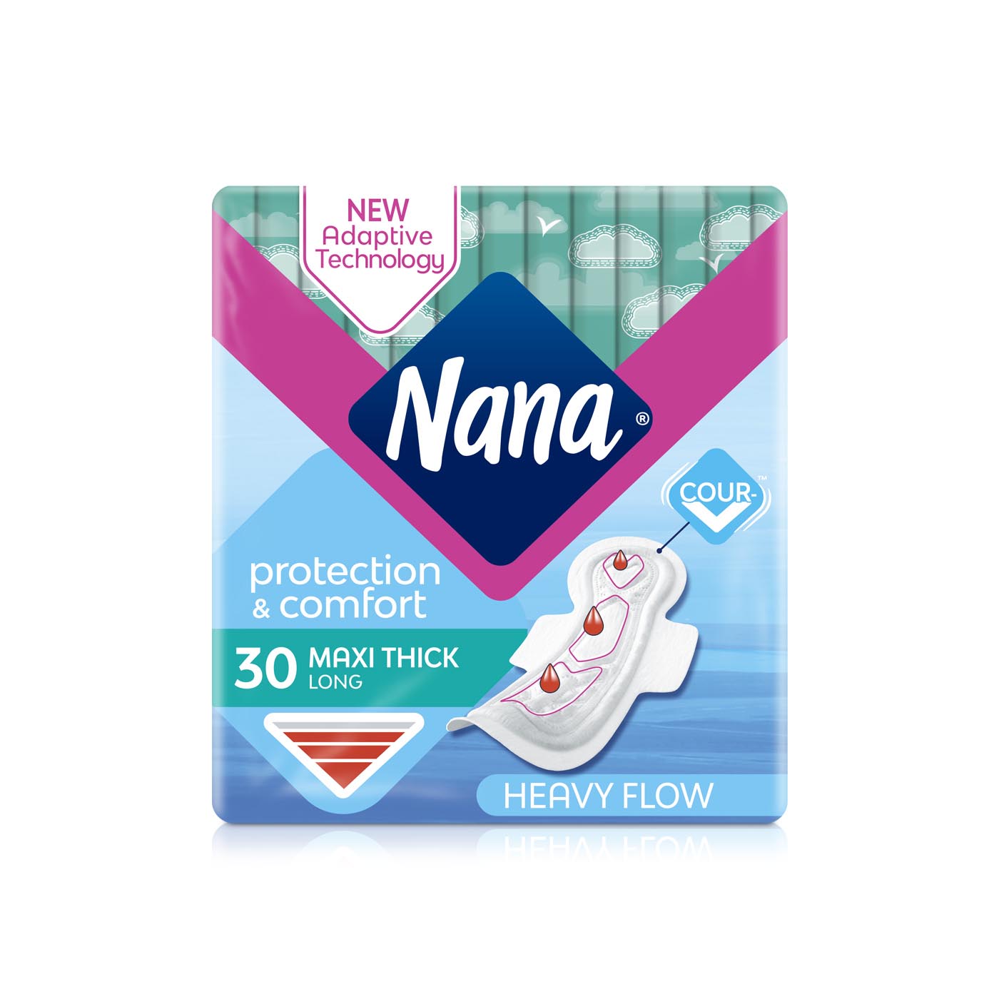 Nana Maxi Long Sanitary Pads with Wings x 30