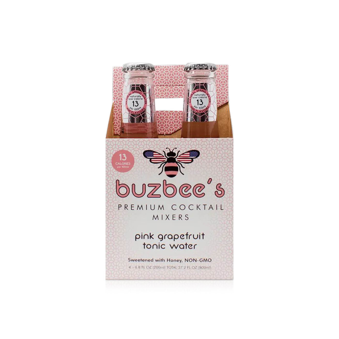 Buzzbees Pink Grapefruit Tonic Water Premium Cocktail Mixers 200ml
