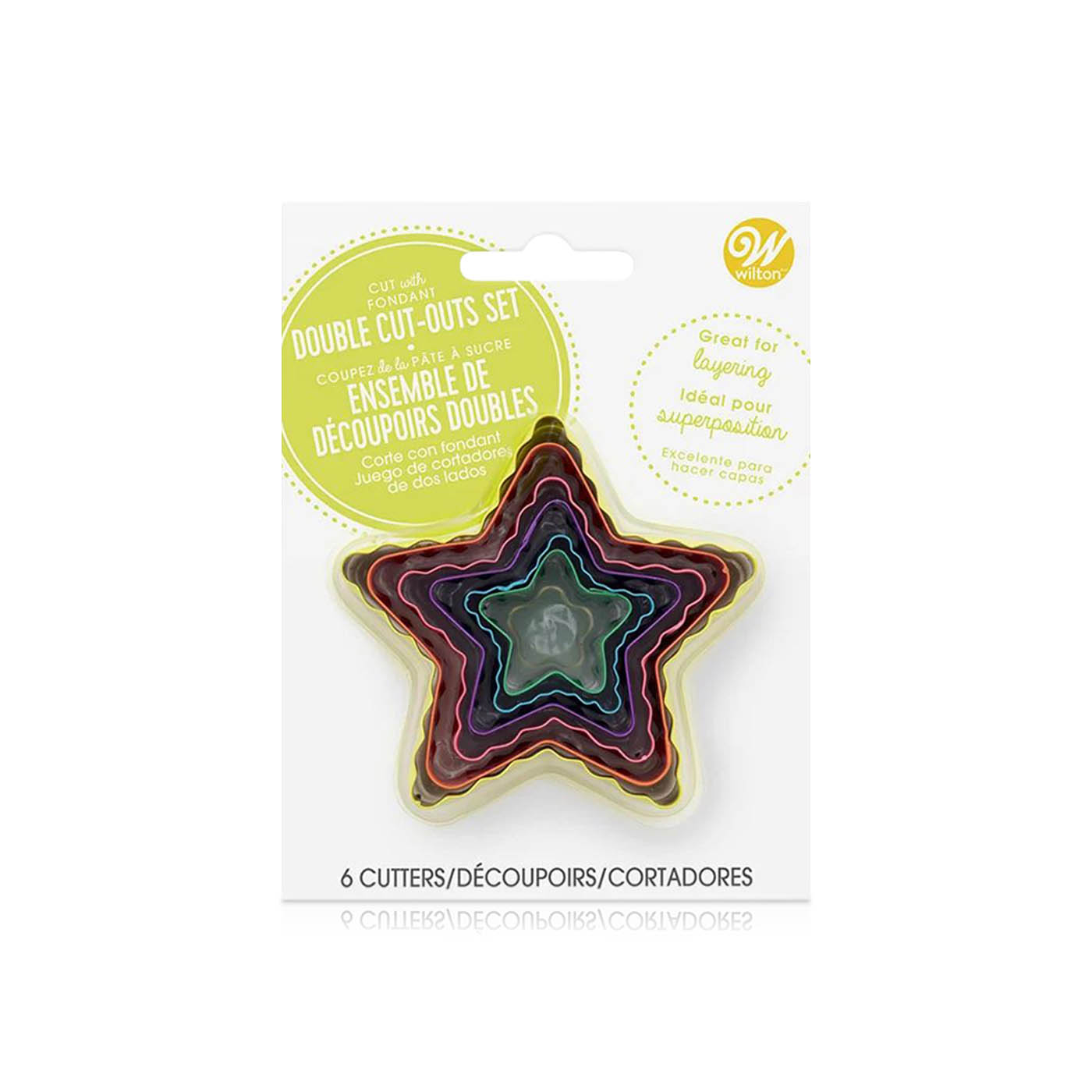 Wilton Double Star Fondant Cutter Set 6s