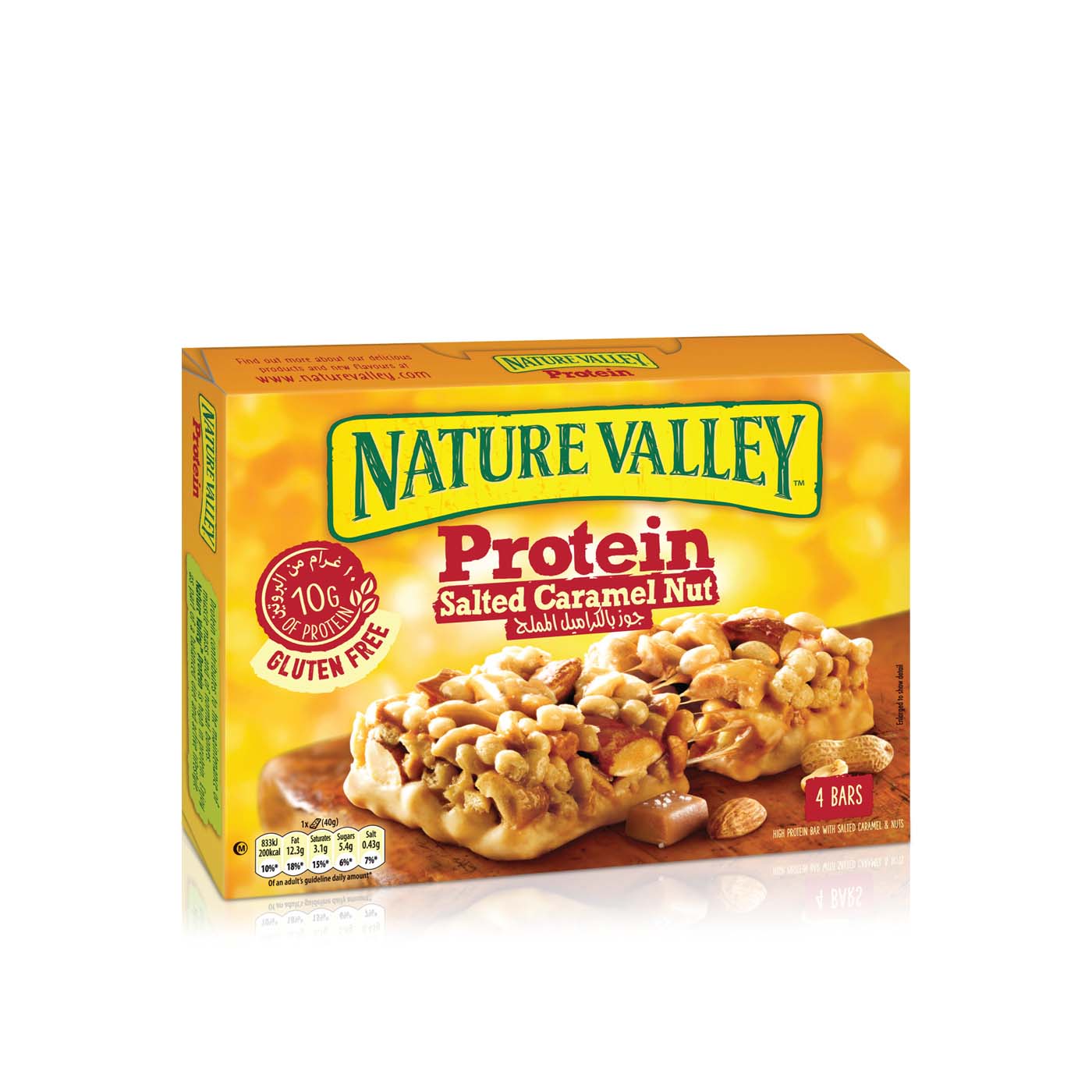 Nature Valley Salted Caramel Nut Protein Bars 4 x 40g