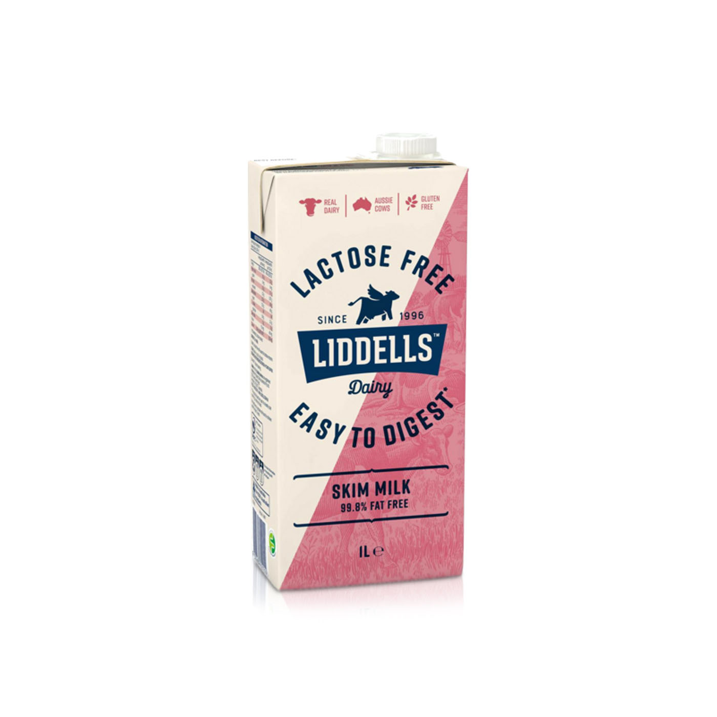 Liddells Lactose-Free Skim Milk 1 Litre