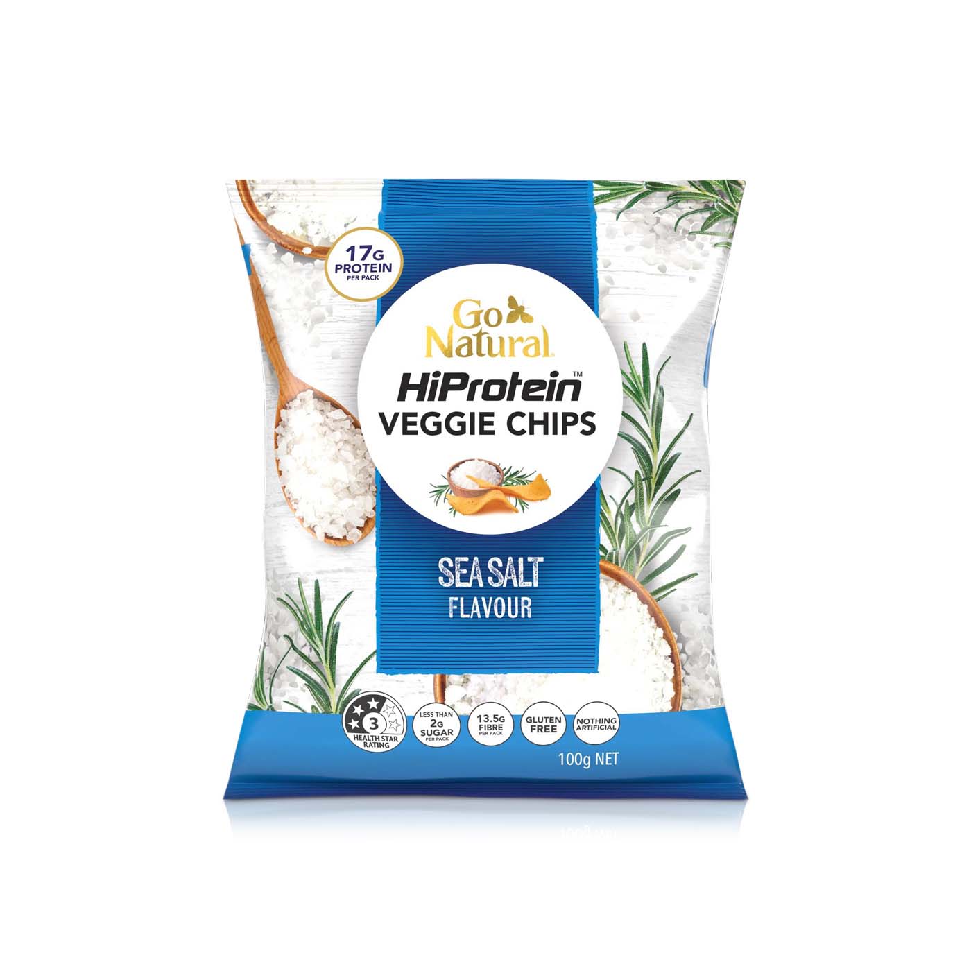 Go Natural Hiprotein Veggie Chips Sea Salt 100g