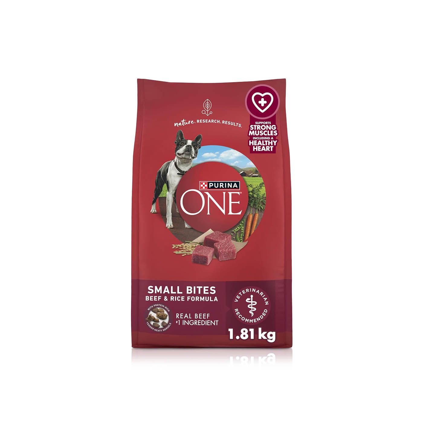 Purina One Small Bites Beef and Rice Formula Dry Dog Food 1.81kg
