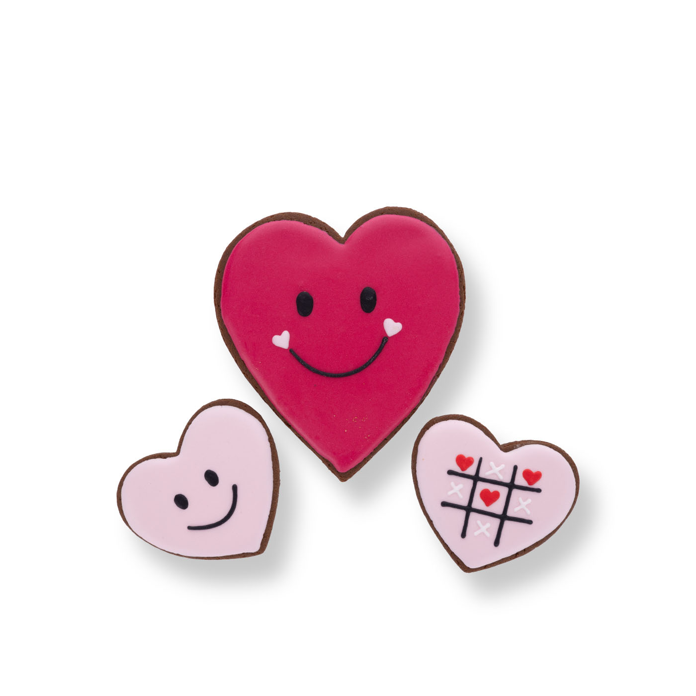 Valentine's Chocolate Smiley Heart, Hugs and Kisses Cookies 182g