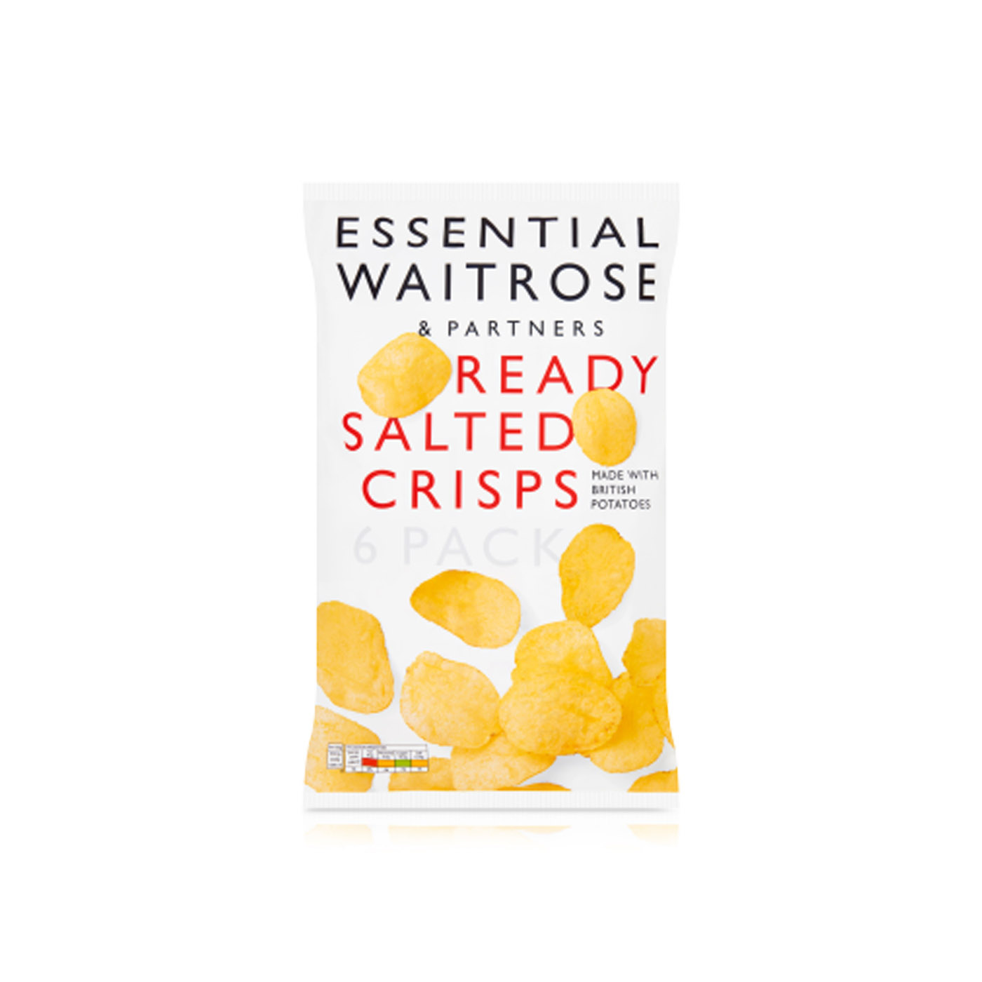 Waitrose Essential Ready Salted Crisps 25g x 6