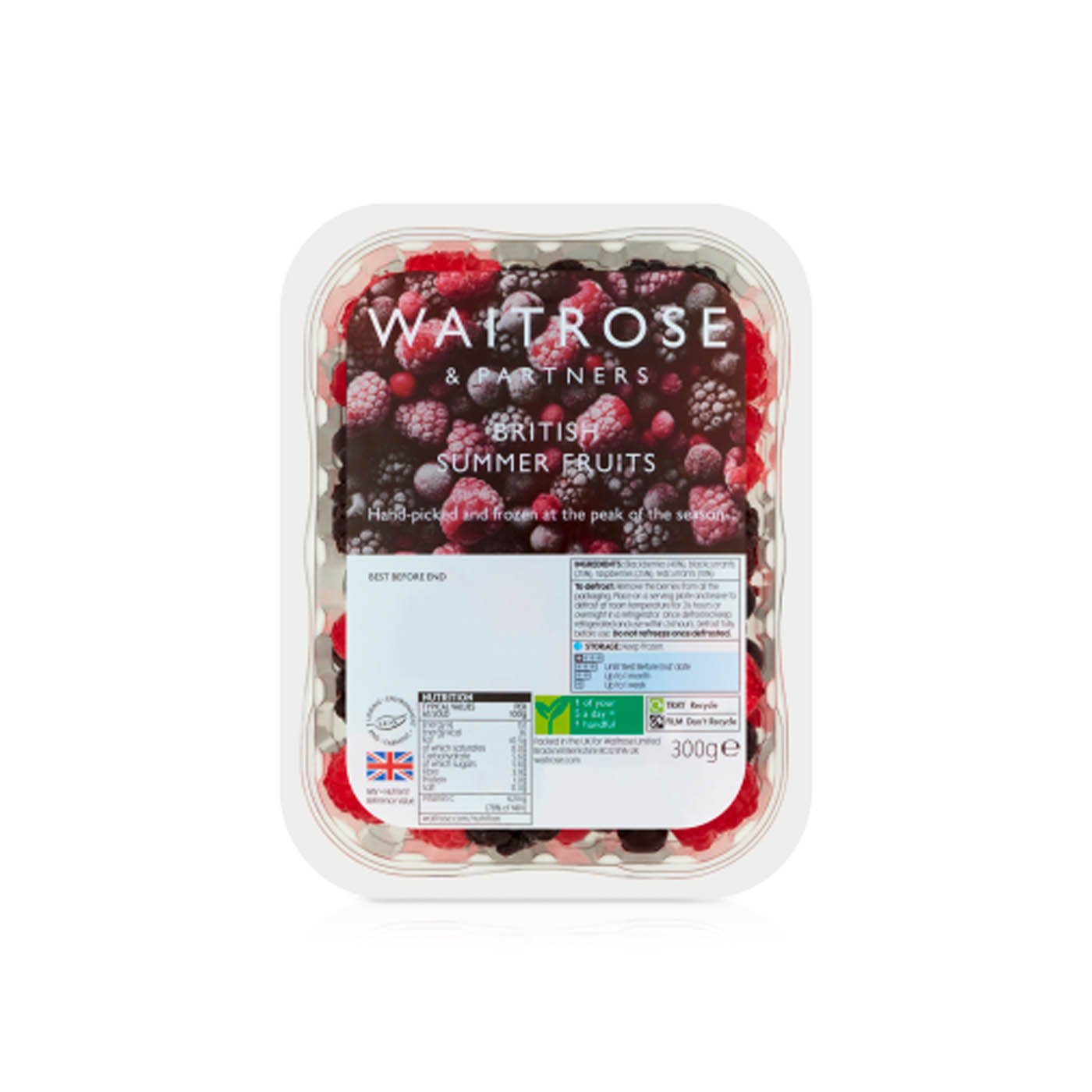 Waitrose Frozen British Summer Fruits 300G