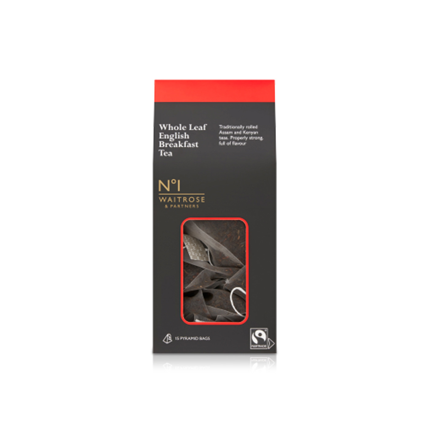 Waitrose No.1 Whole Leaf English Breakfast Tea Pyramid Bags x 15 50g