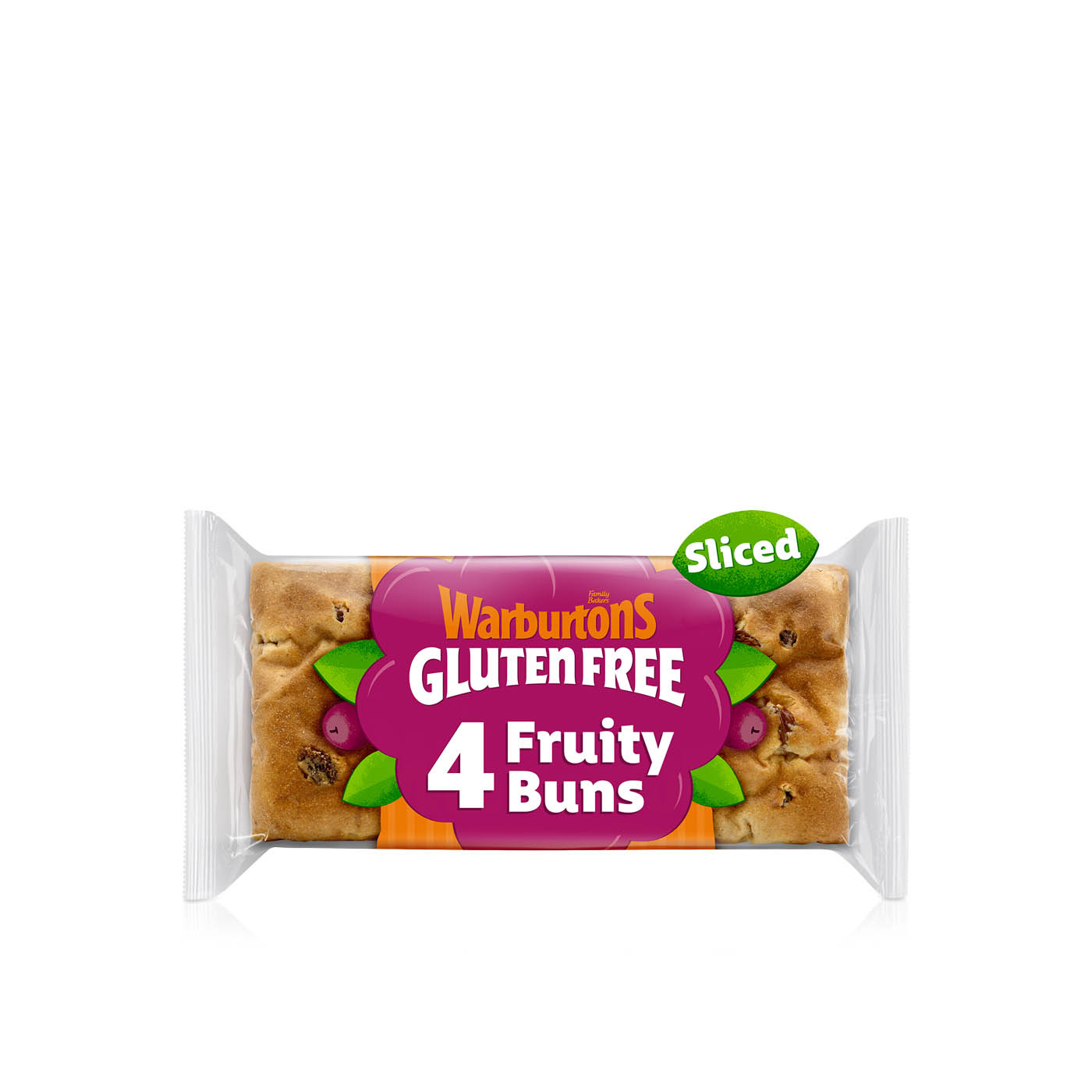 Warburtons Gluten-Free Fruity Cinnamon and Raisin Buns 4 Pack