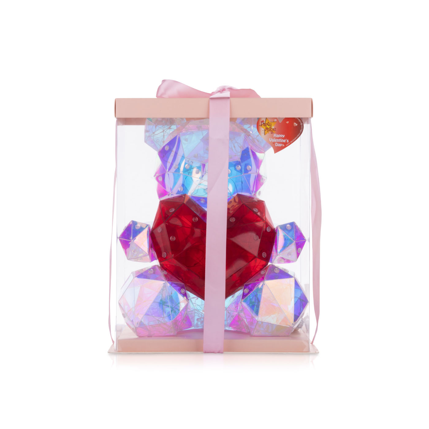 Party Magic Valentine's Day Crystal LED Bear with Heart Decoration 30cm