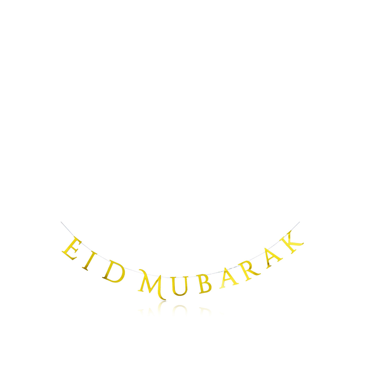 Party Magic Eid Mubarak Gold Foil Banner 3m
