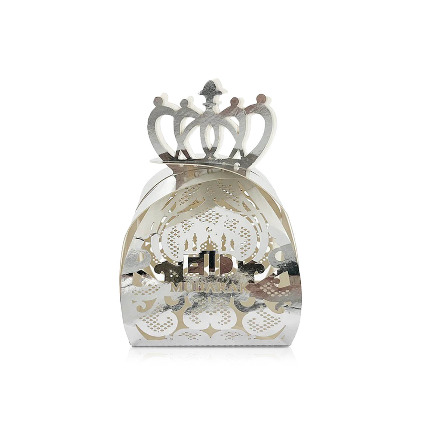 Party Magic Eid Mubarak Candy Boxes Silver x 6