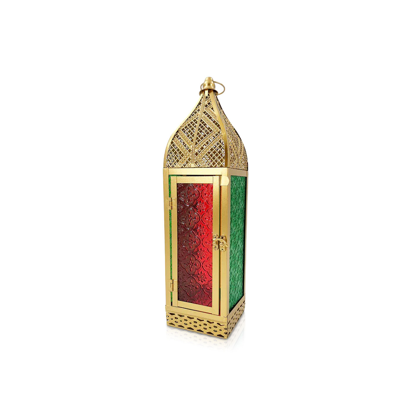 Party Magic Eid Lantern Candle Holder Gold 12x12x39.3cm