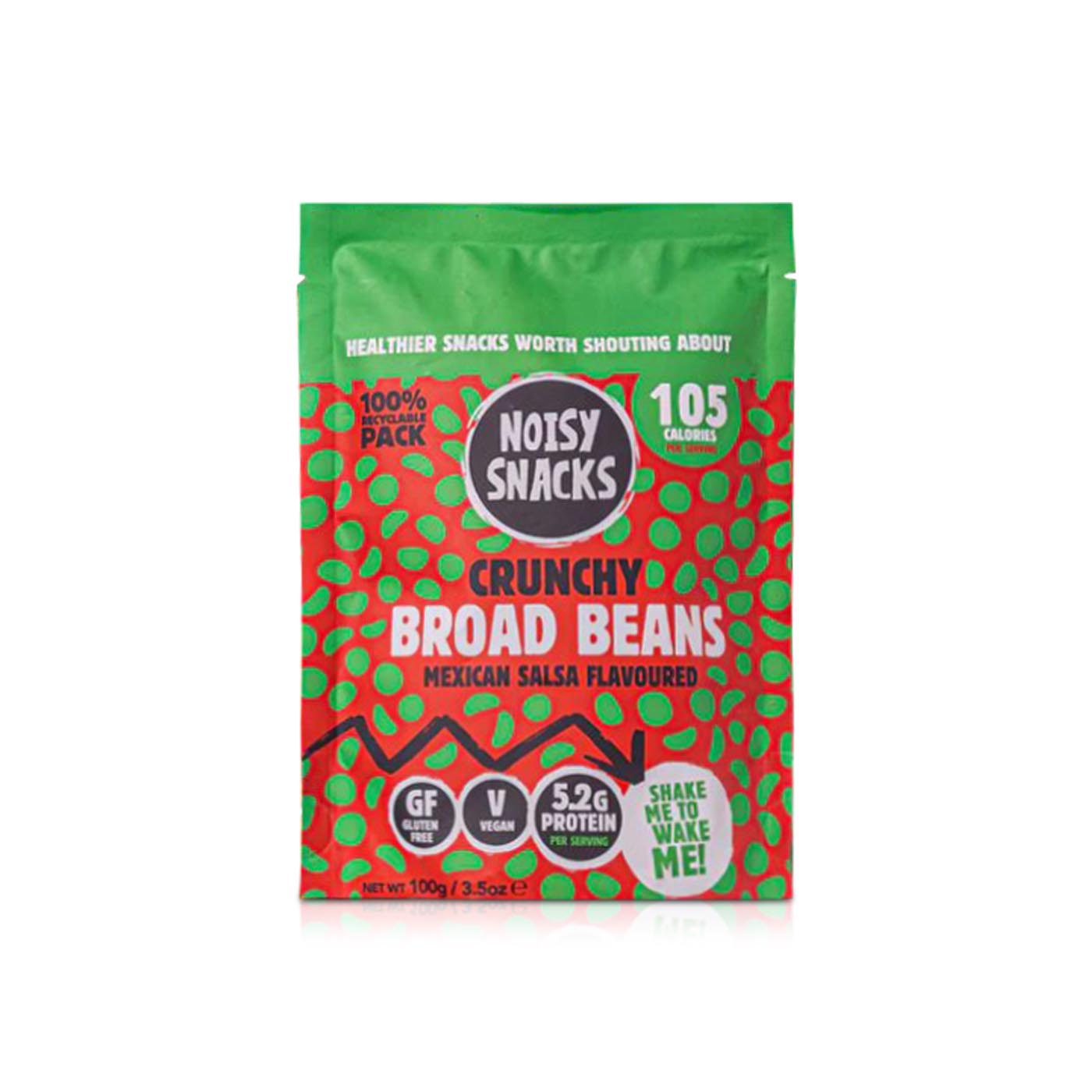 Noisy Snacks Mexican Salsa Flavoured Crunchy Broad Beans 100g
