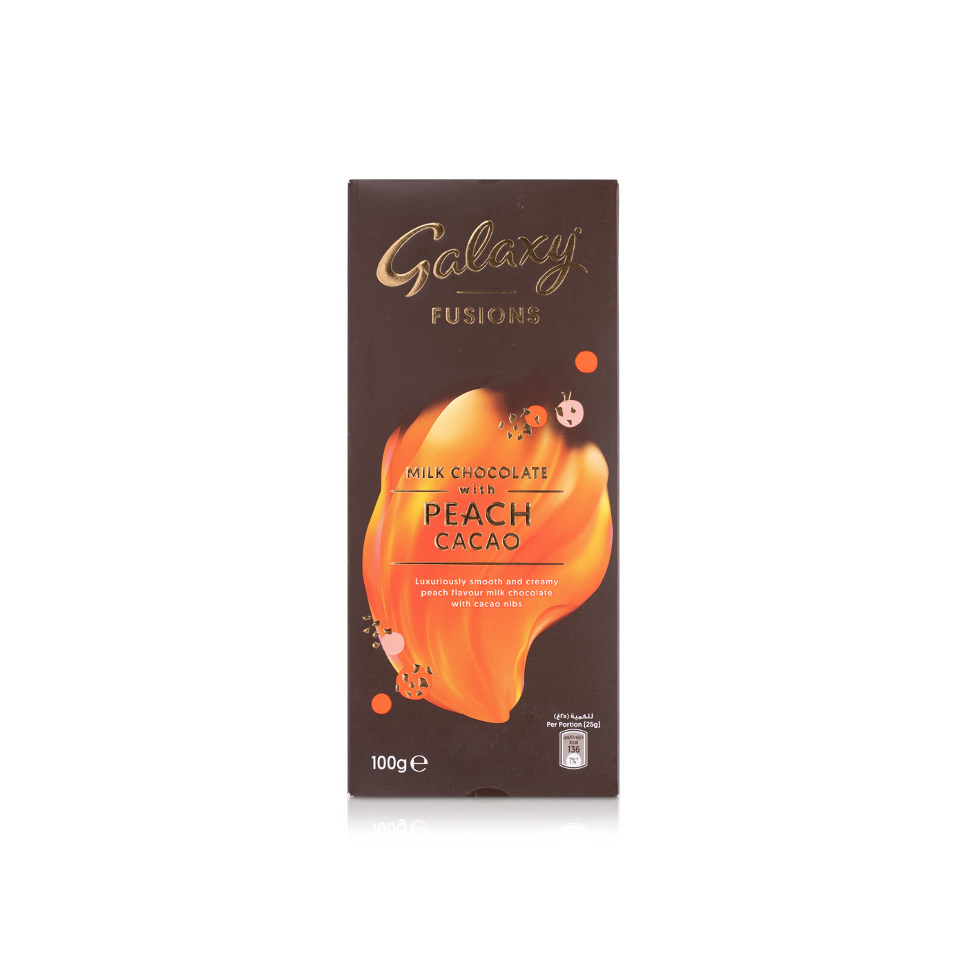 Galaxy Fusions Milk Chocolate with Peach Cacao 100g