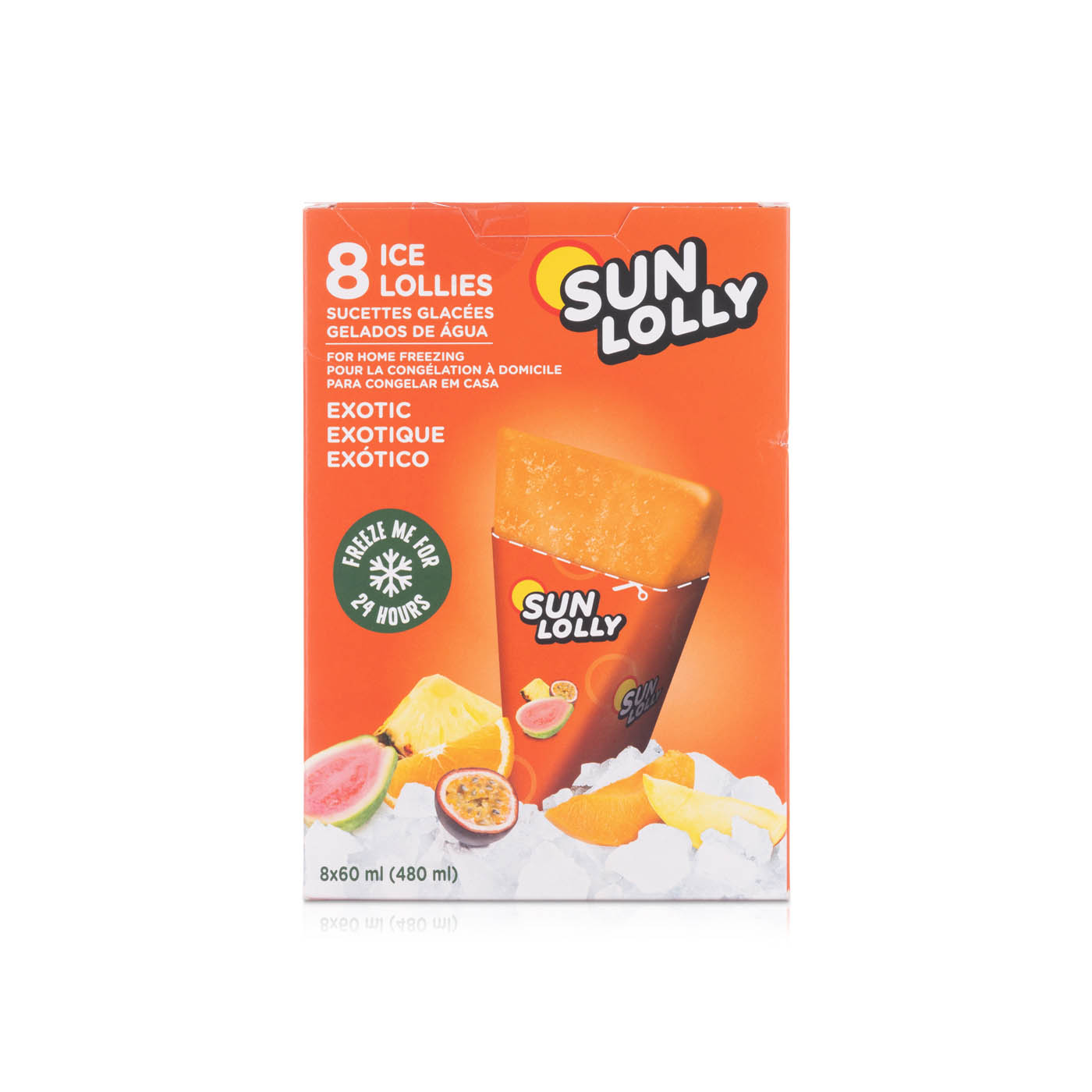 Sun Lolly Exotic Ice Lollies X 8 480Ml